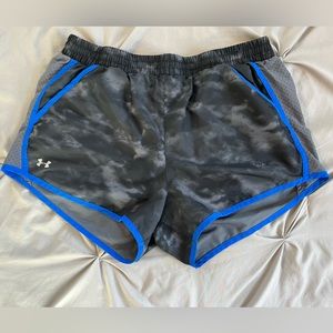 Women’s, medium, under armor shorts.